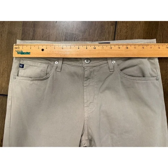 AG Adriano Goldschmied The Graduate Tailored Leg Khaki Pants Mens 34x32 1174SUD